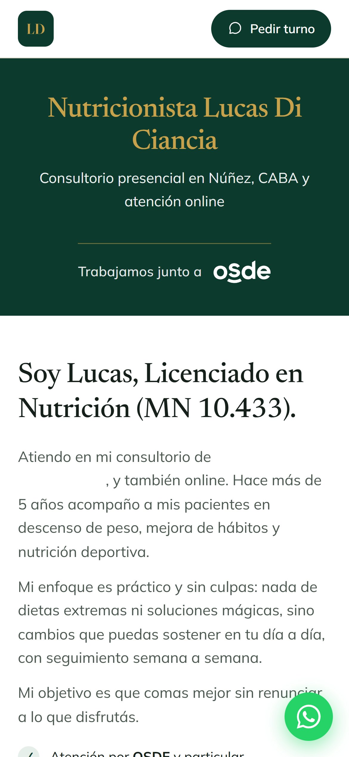 Sitio de LD Nutrición
