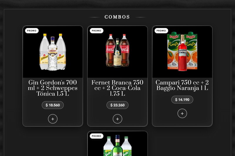 Web de Setenta Treinta, distribuidora de bebidas